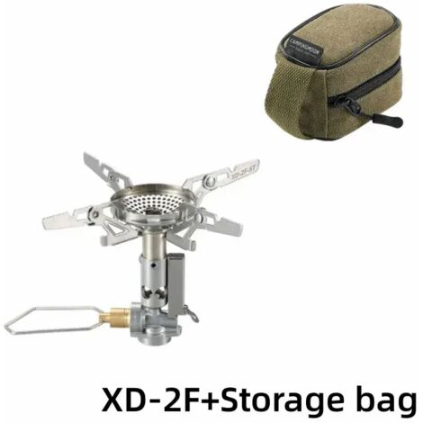 Réchaud à gaz portable d'extérieur XD-2F, stabilisé en tension, intégré, haute puissance, coupe-vent, pour la randonnée et le camping. (1/5)