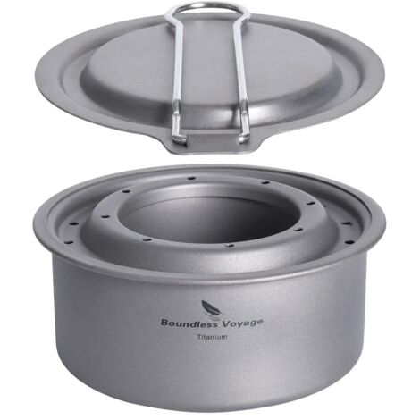 Réchaud à alcool de camping Boundless Voyage, réchaud à bois ultraléger en titane, mini-réchaud multi-combustibles d'extérieur Ti2011C-13C, réchauds de cuisine portables (1/5)