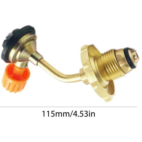 Adaptateur de remplissage direct pour bouteille de gaz butane (1 pièce), compatible avec les réchauds de camping, de pique-nique et les réchauds portables. (1/5)