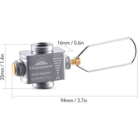 Adaptateur pour réchaud à gaz Gas Saver Plus avec adaptateur butane Accessoires pour réchaud à gaz Adaptateur de recharge Équipement de camping Réchauds de cuisine portables (1/5)