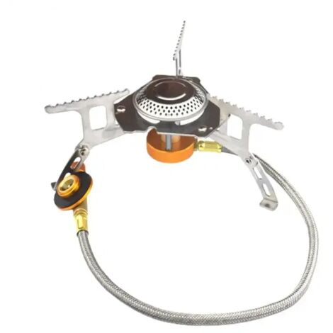 Réchaud à gaz portable d'extérieur, réchaud de camping robuste, accessoires de camping, brûleur léger, réchaud de camping résistant au vent, réchauds de cuisson portables (1/5)