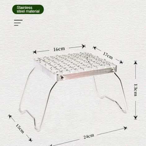 Grille de barbecue multifonctionnelle pliable pour feu de camp, grille de camping portable en acier inoxydable, support pour réchaud à gaz, support pour barbecue d'extérieur, réchauds de cuisson porta (1/5)