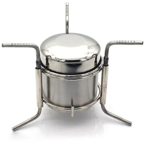 Réchaud de camping, réchaud à alcool, fourneau de camping, réchaud à alcool liquide en acier inoxydable pour extérieur, brûleur à liquide portable, réchauds de cuisson portables (1/5)