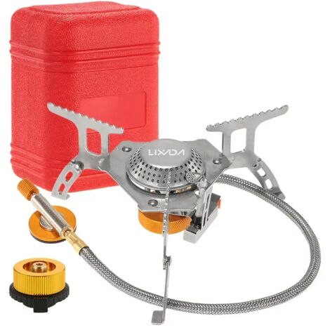 Réchaud à gaz d'extérieur 3000W, mini réchaud de camping, brûleur pour la cuisson et les pique-niques, fourneau portable pliable et léger à brûleurs séparés, réchauds de cuisson portables (1/5)