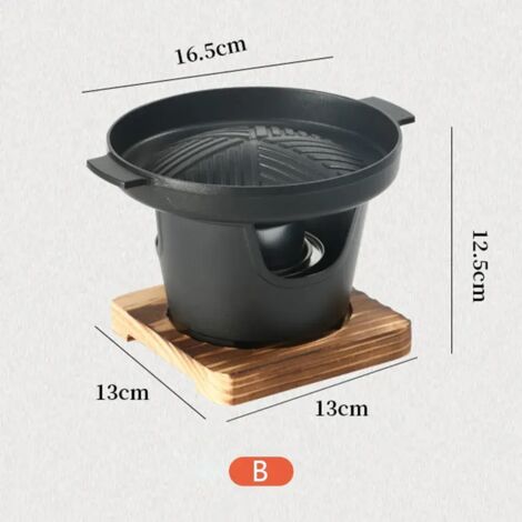 Mini barbecue à alcool, réchaud à alcool japonais détachable, grill barbecue antiadhésif pour rôtir la viande, réchaud de camping portable. (1/5)