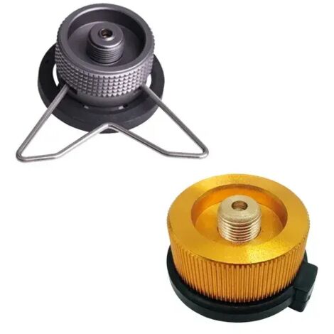 Adaptateur pour réchaud à gaz en alliage d'aluminium, économiseur de gaz avec adaptateur de recharge de butane, convertisseur de butane, équipement de camping, réchauds de cuisine portables (1/5)