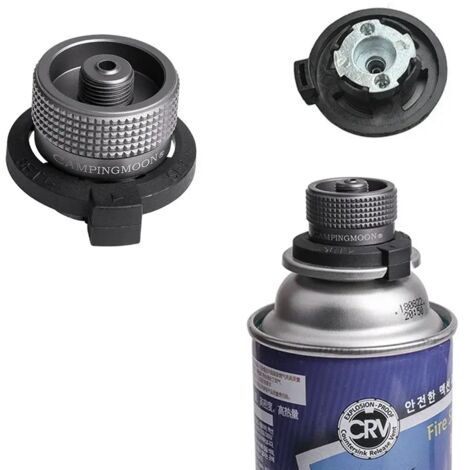 Adaptateur pour réchaud à gaz Gas Saver Plus avec adaptateur butane, adaptateur de recharge pour réchaud de camping, idéal pour le camping, la randonnée et les réchauds de cuisine portables. (1/5)