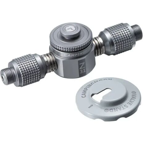 Réchaud de camping portable en alliage d'aluminium avec convertisseur de cartouche de propane, 1 sortie divisée en 3, adaptateur de transfert et réchaud de cuisine portable. (1/4)