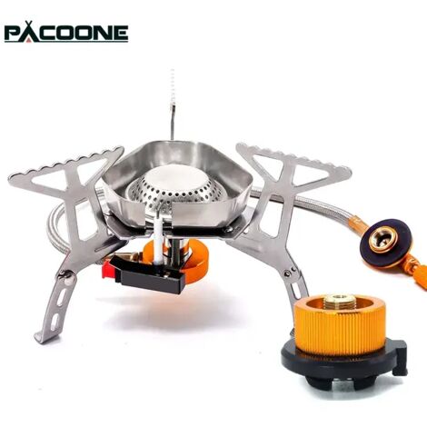 Réchaud à gaz de camping Tourist Burner résistant au vent, puissant et portable, pliable et ultraléger, pour pique-nique. (1/5)