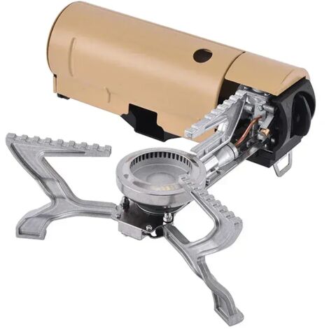 Réchaud à cassette pliable d'extérieur, portable et tout-en-un, pour le camping et les pique-niques. Réchauds à gaz à feu vif. Bouteilles de gaz non incluses. Réchauds de cuisson portables. (1/5)