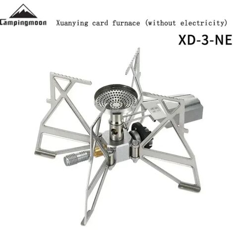 Réchaud papillon XD-3-NE pour le camping et la randonnée en plein air, coupe-vent, à gaz, portable et pliable, avec accessoires de cuisine efficaces et outils. Réchauds de cuisine portables. (1/5)