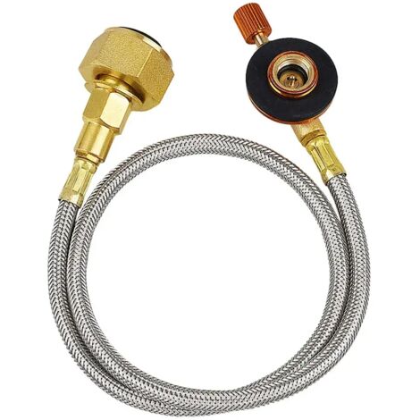 Adaptateur pour réchaud à gaz en alliage d'aluminium, économiseur de gaz avec adaptateur de recharge de butane, convertisseur de butane, équipement de camping, réchauds de cuisine portables (1/5)