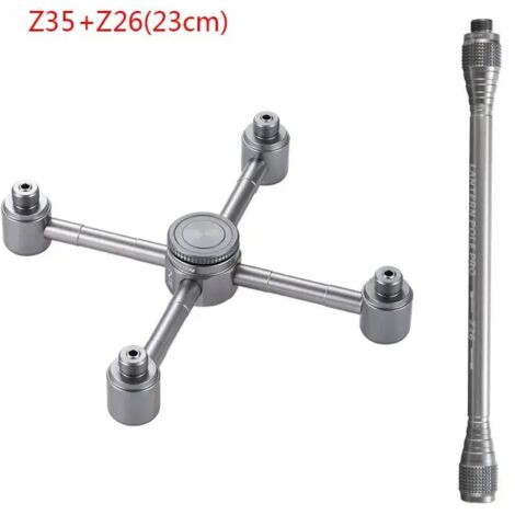 Adaptateur 1 vers 2/3/4 en alliage d'aluminium pour conversion de gaz butane, idéal pour le camping, la randonnée et les réchauds de cuisine portables. (1/5)