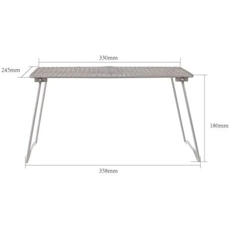 Grille de camping pliable en titane avec support portable, idéale pour le camping et la randonnée, accessoires de cuisine et réchauds portables. (1/5)
