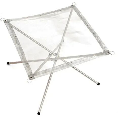 Foyer de camping portable et pliable en maille, idéal pour le camping. Foyer de camping en acier inoxydable, réchaud de cuisine portable. (1/4)