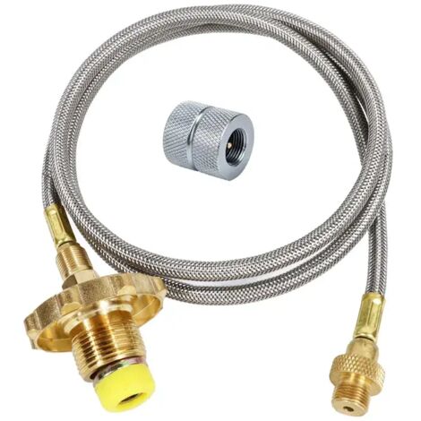 Adaptateur de remplissage de propane pour réchaud de camping, tuyau de raccordement pour bouteille de gaz, adaptateur pour brûleur extérieur, connecteur de tuyau pour bouteille de GPL, réchauds de cui