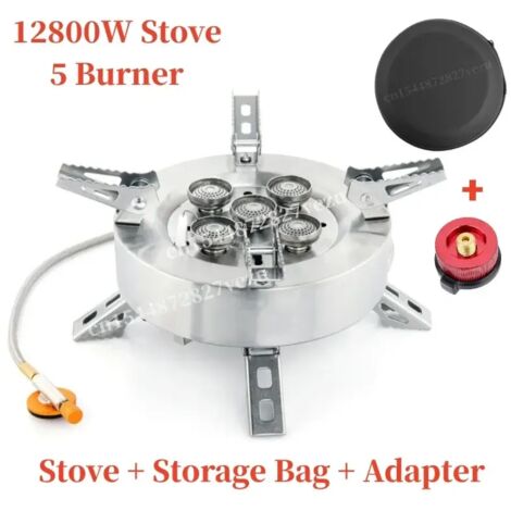 Réchaud à gaz haute puissance pour camping et tourisme, brûleur portable, réchaud à gaz d'extérieur, matériel de randonnée et de tourisme, barbecue de pique-nique, four, réchauds de cuisson portables (1/5)