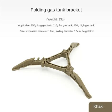 Support pliable plat pour réservoir de gaz (1 à 5 pièces) - Support pour réservoir de gaz de réchaud de camping - Trépied anti-basculement - Base anti-basculement - Réchauds de cuisine portables (1/3)