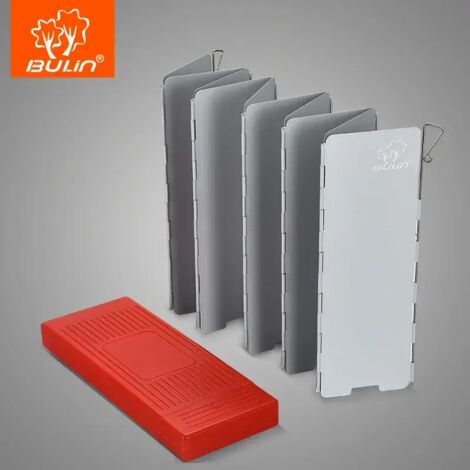 Pare-vent pliable en alliage d'aluminium surdimensionné pour réchaud de camping ultraléger à cassette. Réchauds de cuisine portables. (1/5)
