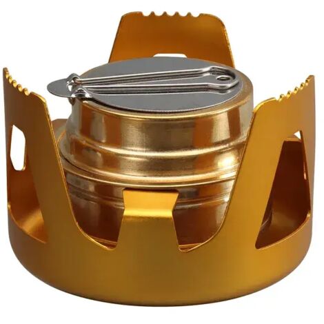 Réchaud à alcool de camping, réchaud à alcool liquide ou solide avec sac, réchaud de cuisine portable (1/5)