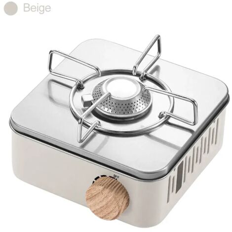 Mini réchaud de camping portable à gaz, idéal pour le camping, les pique-niques et la cuisine en plein air. Réchaud à un brûleur avec sac de rangement. (1/5)