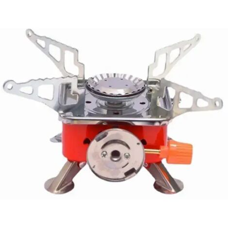 Réchaud à gaz portable mini pour le camping, la randonnée, l'alpinisme, les pique-niques et les barbecues. Fournitures de camping. Cuisinière à gaz portable. (1/5)