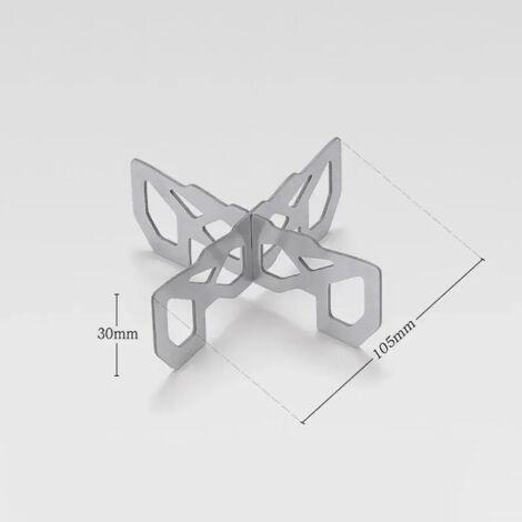 Réchaud de camping portable avec couvercle, mini réchaud à alcool en aluminium, adaptateur de brûleur, support transversal et cadre de support. (1/5)
