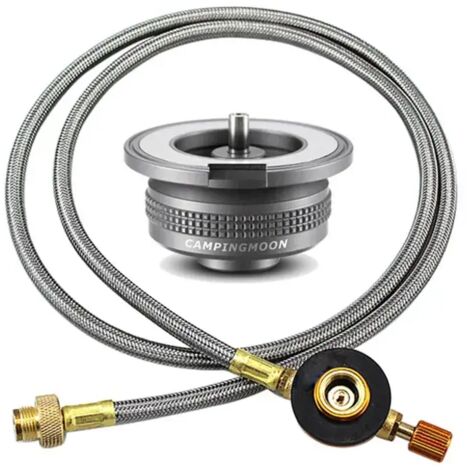 Adaptateur de gaz pour réchaud de camping, convertisseur de réchaud divisé, adapté à la cuisine en plein air, aux pique-niques et au camping. Accessoires pour réchauds de cuisine portables. (1/5)