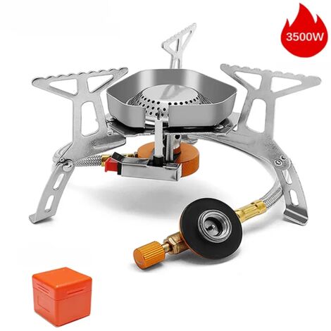 Réchaud de camping/randonnée 6000W haute puissance, pliable et coupe-vent, portable, idéal pour les pique-niques et les barbecues. (1/5)
