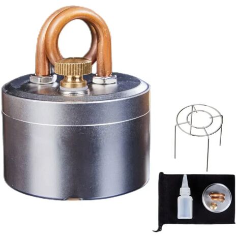 Réchaud de camping robuste à alcool avec support, idéal pour les pique-niques et les barbecues en toute sécurité. Mini réchaud de camping portable à alcool pour la randonnée. (1/5)