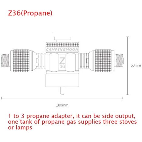 Adaptateur pour réchaud 1 à 3 cartouches de gaz, adaptateur de conversion latérale, convertisseur de lampe à vapeur, convertisseur de lampe, outils de camping de plein air, réchauds de cuisine portabl (1/5)