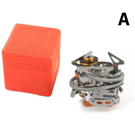 Réchaud à gaz de camping extérieur résistant au vent, en acier inoxydable, à trois brûleurs, pliable et portable, pour pique-nique et autres occasions. (1/5)