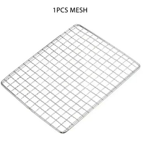 Réchauds de barbecue portables pliables et multifonctionnels pour le camping, avec grille de cuisson, filet de rangement et réchaud à bois en acier inoxydable. (1/5)