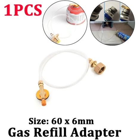 Adaptateur de remplissage direct pour cartouche de gaz butane de camping (1 pièce), compatible avec les réchauds de camping portables. (1/5)