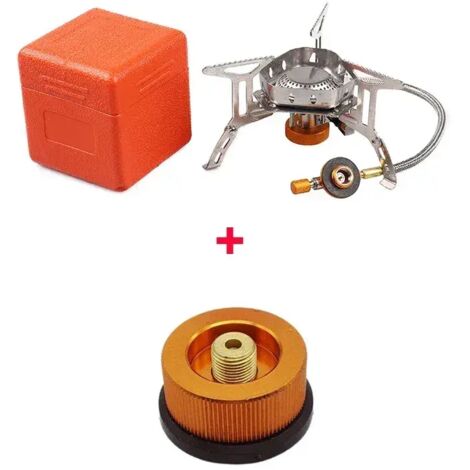 Réchaud à gaz d'extérieur coupe-vent, portable, pliable, ultraléger et bricoleur, idéal pour le camping et la randonnée. (1/5)
