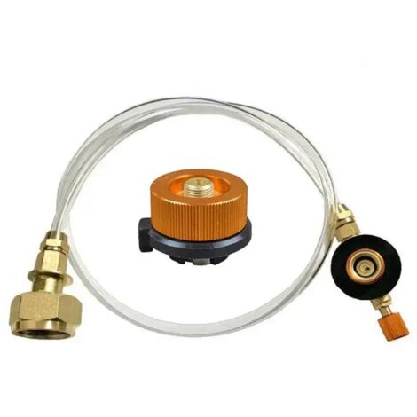 Adaptateur de gaz pour réchaud de camping, accessoires de survie pour réchaud de camping, équipement de remplissage de cartouches de butane, fournitures de cuisine de camping, réchauds portables (1/5)