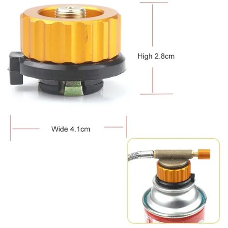 Adaptateur pour cartouche de gaz, convertisseur de gaz portable pour le camping en extérieur, compatible avec les réchauds à gaz split et les torches à gaz portables. (1/5)