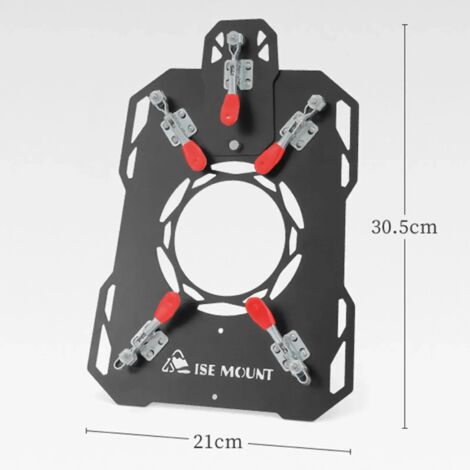 Support de poêle de tente en acier inoxydable, fixation pour poêle à bois, protection ignifuge, compatible avec les réchauds de camping portables. (1/5)