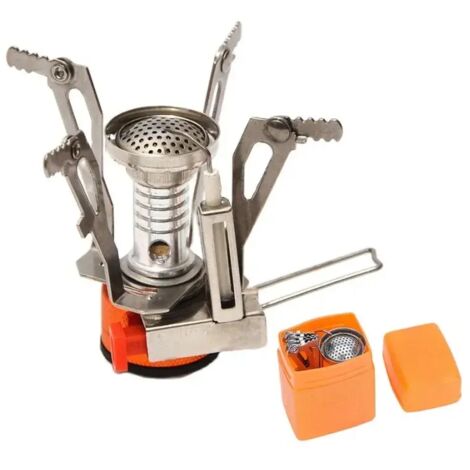 Réchaud à gaz portable mini pour le camping, la randonnée, l'alpinisme, les pique-niques et les barbecues. Fournitures de camping. Cuisinière à gaz portable. (1/5)