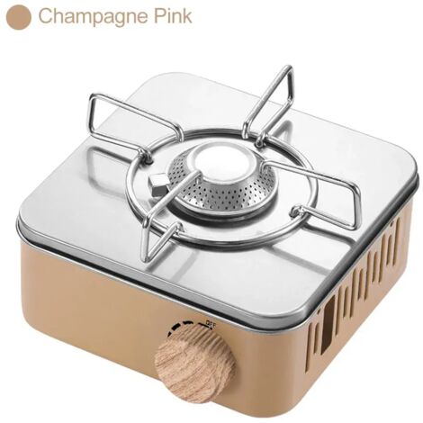 Mini réchaud de camping portable à gaz, idéal pour le camping, les pique-niques et la cuisine en plein air. Réchaud à un brûleur avec sac de rangement. (1/5)