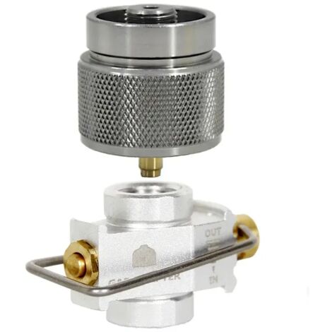 Adaptateur de gonflage pour réservoir de réchaud de camping extérieur, adaptateur de bouteille de gaz MAPP à charge mutuelle isobutane/butane, recharge de gaz pour vaporisateur, réchauds de cuisine po (1/5)