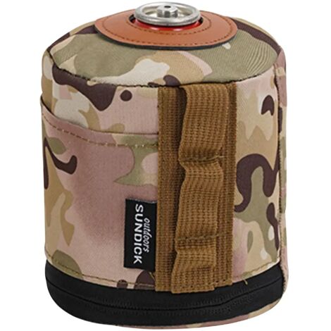 Housse de protection pour bidon d'essence en coton et lin, étui de rangement anti-chute pour bouteille de gaz, housse pour réchaud portable (1/5)