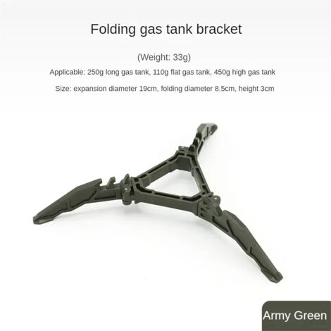 Support pliable plat pour réservoir de gaz (1 à 5 pièces) - Support pour réservoir de gaz de réchaud de camping - Trépied anti-basculement - Base anti-basculement - Réchauds de cuisine portables (1/5)