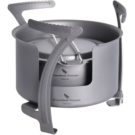 Réchaud à alcool de camping Boundless Voyage, réchaud à bois ultraléger en titane, mini-réchaud multi-combustibles d'extérieur Ti2011C-13C, réchauds de cuisine portables (1/5)