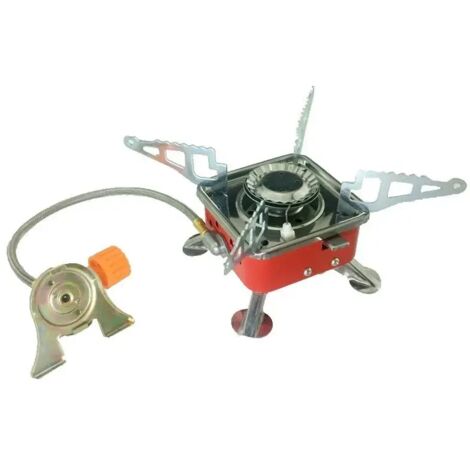 Réchaud à gaz portable mini pour le camping, la randonnée, l'alpinisme, les pique-niques et les barbecues. Fournitures de camping. Cuisinière à gaz portable. (1/5)