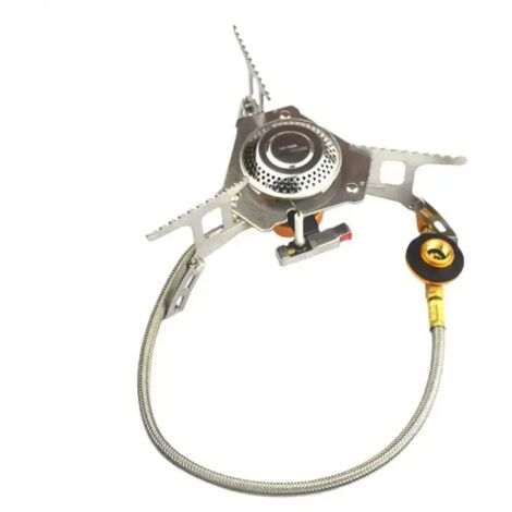 Réchaud à gaz portable d'extérieur, réchaud de camping robuste, accessoires de camping, brûleur léger, réchaud de camping résistant au vent, réchauds de cuisson portables (1/5)