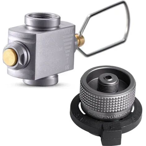 Adaptateur pour réchaud à gaz en alliage d'aluminium, économiseur de gaz avec adaptateur de recharge de butane, convertisseur de butane, équipement de camping, réchauds de cuisine portables (1/5)