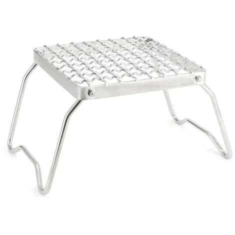 Support de barbecue portable pliable en acier inoxydable pour camping en extérieur, accessoires pour mini réchaud à gaz et barbecue au charbon de bois, réchauds de cuisson portables (1/5)