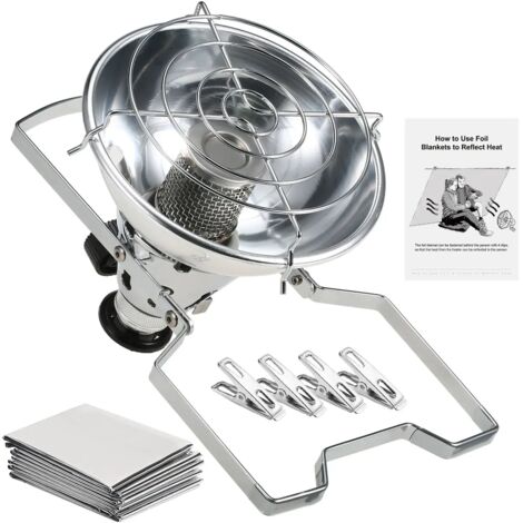 Réchaud à gaz portable pour le camping d'hiver, mini-chauffage à gaz adapté aux tentes de pêche et de chauffage d'extérieur en hiver. Réchauds de cuisine portables.