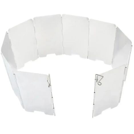 Réchaud de camping pliable en alliage d'aluminium à 9 plaques avec pare-vent pour brûleur à gaz, protection contre le vent, idéal pour les pique-niques et le camping. Réchauds de cuisine portables. (1/5)